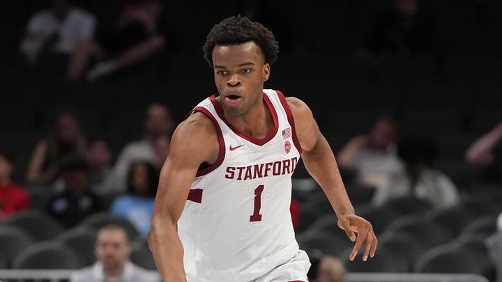 Mar 10, 2026; Charlotte, NC, USA; Stanford Cardinal guard Ebuka Okorie (1) with the ball in the second half at Spectrum Center. Mandatory Credit: Bob Donnan-Imagn Images Mar 10, 2026; Charlotte, NC, USA; Stanford Cardinal guard Ebuka Okorie (1) with the ball in the second half at Spectrum Center. Mandatory Credit: Bob Donnan-Imagn Images