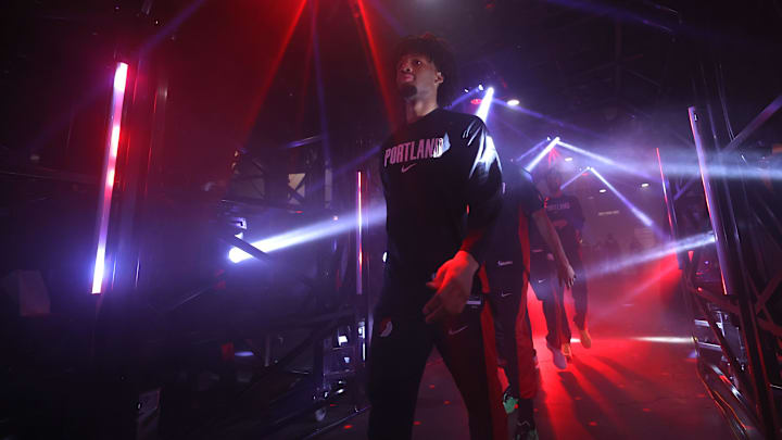 Oct 22, 2025; Portland, Oregon, USA; Portland Trail Blazers guard Shaedon Sharpe (17) heads through the tunnel into Moda Center to play in a game against the Minnesota Timberwolves. Mandatory Credit: Jaime Valdez-Imagn Images Oct 22, 2025; Portland, Oregon, USA; Portland Trail Blazers guard Shaedon Sharpe (17) heads through the tunnel into Moda Center to play in a game against the Minnesota Timberwolves. Mandatory Credit: Jaime Valdez-Imagn Images