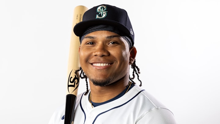 Seattle Mariners infielder Michael Arroyo poses for a portrait during media day Feb. 20 at Peoria Sports Complex.