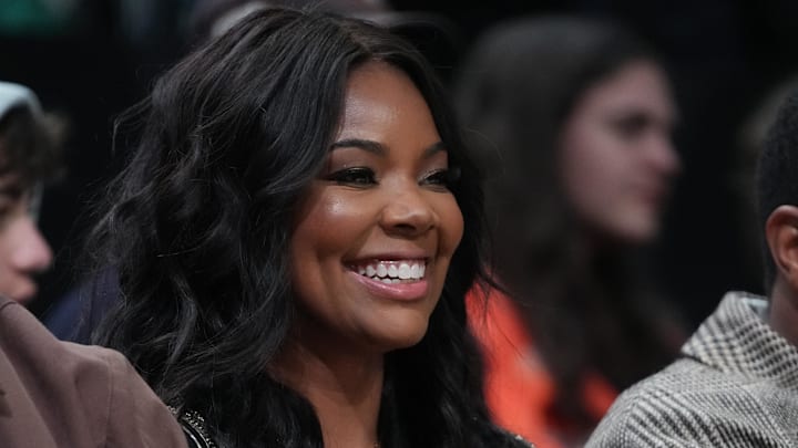 Feb 18, 2023; Salt Lake City, UT, USA; Gabrielle Union attends the 3-Point Contest during the 2023 All Star Saturday Night at Vivint Arena. 