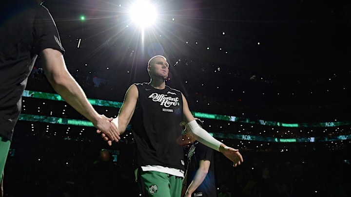 The Celtics traded center Kristaps Porzingis.