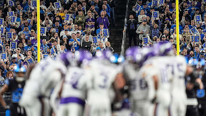 Detroit Lions fans cheer against Minnesota Vikings before a third down during the second half at Ford Field in Detroit on Sunday, Jan. 5, 2025. Detroit Lions fans cheer against Minnesota Vikings before a third down during the second half at Ford Field in Detroit on Sunday, Jan. 5, 2025.