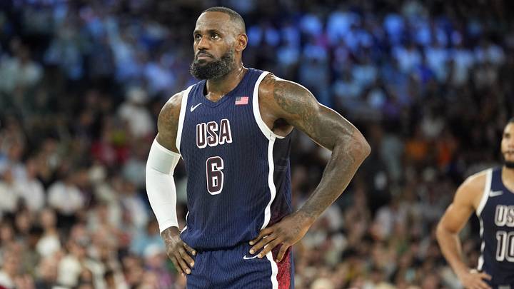 LeBron James playing for Team USA.