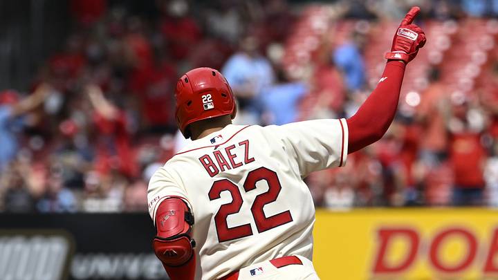 Aug 29, 2026; St. Louis, Missouri, USA; St. Louis Cardinals left fielder Joshua Baez (22) rounds the bases after hitting a solo home run against the Pittsburgh Pirates in the third inning at Busch Stadium. Mandatory Credit: Joe Puetz-Imagn Images Aug 29, 2026; St. Louis, Missouri, USA; St. Louis Cardinals left fielder Joshua Baez (22) rounds the bases after hitting a solo home run against the Pittsburgh Pirates in the third inning at Busch Stadium. Mandatory Credit: Joe Puetz-Imagn Images