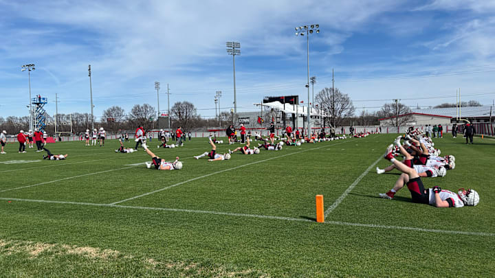 Louisville's practice fields during spring ball