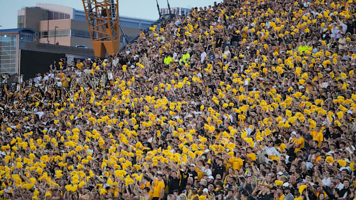 Aug 28, 2025; Columbia, Missouri, USA; A general view of Missouri Tigers fans against the Central Arkansas Bears during the first half of the game at Faurot Field at Memorial Stadium. Mandatory Credit: Denny Medley-Imagn Images
