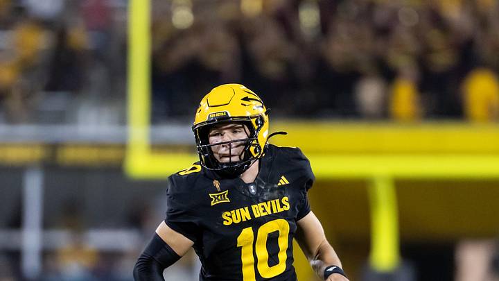 Former Arizona State Sun Devils quarterback Sam Leavitt (10).