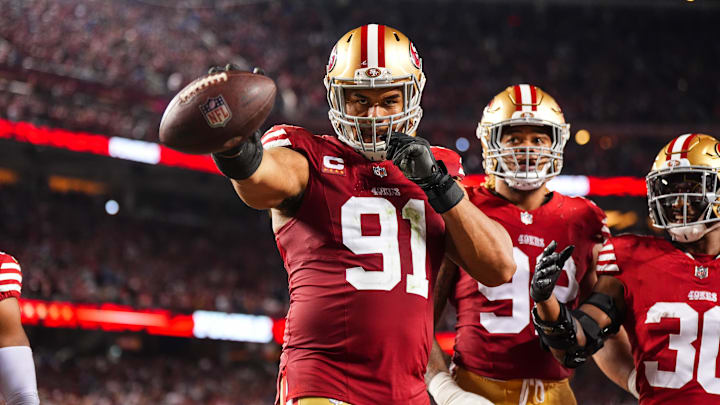 San Francisco 49ers defensive tackle Arik Armstead (91)