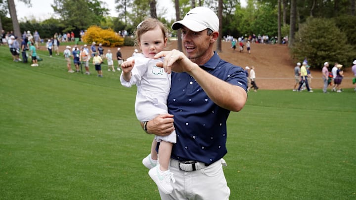 Rory McIlroy's daughter Poppy is starting to realize that her father is rather well-known.