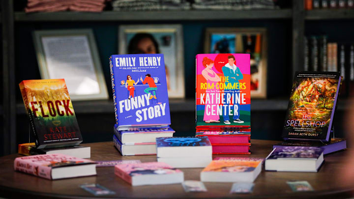 Some of the books for sale at Bedpost Books, located at 738 E. Hines St. in Republic, a new romance book boutique on Tuesday, Aug. 13, 2024.