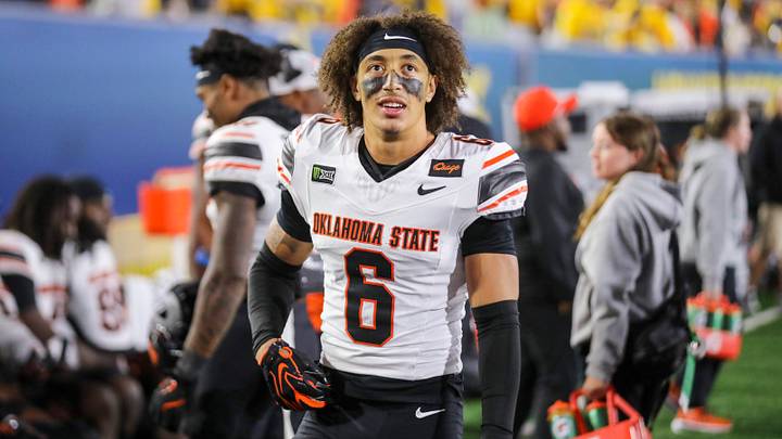 Oklahoma State Cowboys safety Christian Bodnar. Oklahoma State Cowboys safety Christian Bodnar.