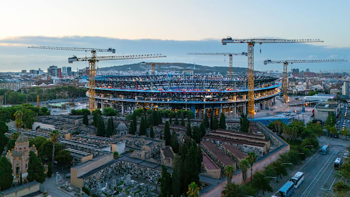 Work on Camp Nou continues.