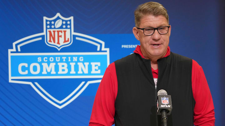 Tampa Bay Buccaneers GM Jason Licht pointed out some major roster holes the team needs to fill this offseason. (Mandatory Credit: Kirby Lee-Imagn Images)