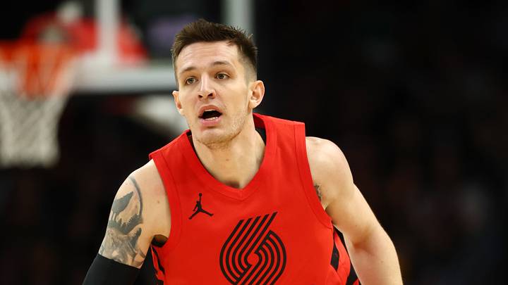 Feb 22, 2026; Phoenix, Arizona, USA; Portland Trail Blazers guard Vit Krejci (27) against the Phoenix Suns at Mortgage Matchup Center. Mandatory Credit: Mark J. Rebilas-Imagn Images Feb 22, 2026; Phoenix, Arizona, USA; Portland Trail Blazers guard Vit Krejci (27) against the Phoenix Suns at Mortgage Matchup Center. Mandatory Credit: Mark J. Rebilas-Imagn Images