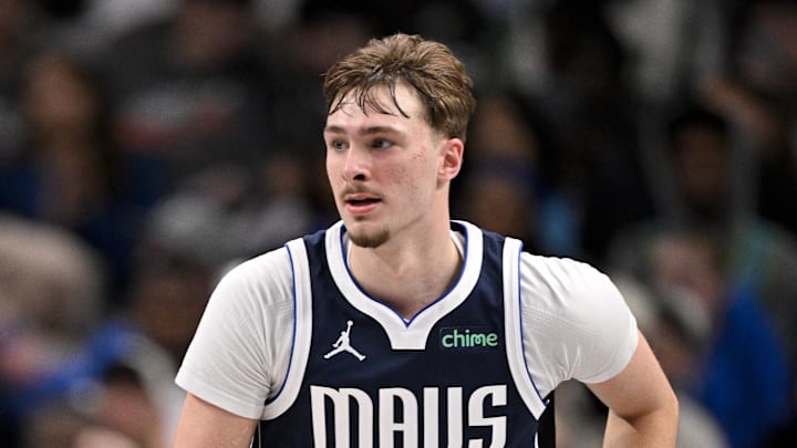 Dec 12, 2025; Dallas, Texas, USA; Dallas Mavericks forward Cooper Flagg (32) runs back up the court during the game between the Mavericks and the Nets at the American Airlines Center. Mandatory Credit: Jerome Miron-Imagn Images Dec 12, 2025; Dallas, Texas, USA; Dallas Mavericks forward Cooper Flagg (32) runs back up the court during the game between the Mavericks and the Nets at the American Airlines Center. Mandatory Credit: Jerome Miron-Imagn Images