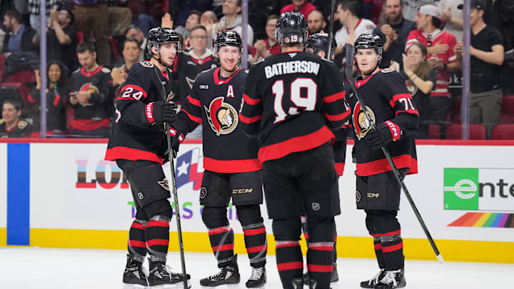 Jake Sanderson, Drake Batherson, Dylan Cozens, Tim Stützle
