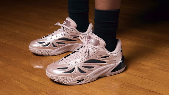 The Reebok Angel Reese 1 'Rose Dust' colorway.