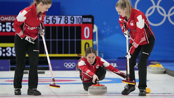 Canada is favored to win the gold medal in the women's curling competition at the Olympics. Canada is favored to win the gold medal in the women's curling competition at the Olympics.