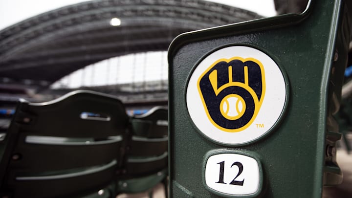 Jun 15, 2025; Milwaukee, Wisconsin, USA; General view of the Milwaukee Brewers logo on seating within American Family Field prior to the game against the St. Louis Cardinals. Mandatory Credit: Jeff Hanisch-Imagn Images Jun 15, 2025; Milwaukee, Wisconsin, USA; General view of the Milwaukee Brewers logo on seating within American Family Field prior to the game against the St. Louis Cardinals. Mandatory Credit: Jeff Hanisch-Imagn Images