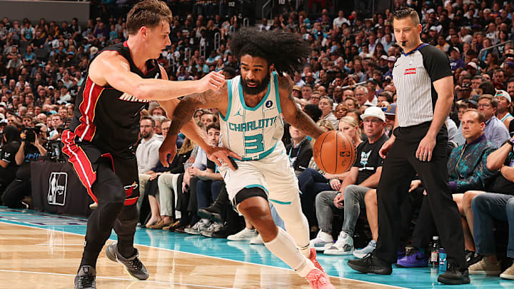 Coby White has been the second-half hero for the Hornets against the Heat in Tuesday’s play-in tournament game.