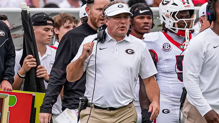 Sep 12, 2026; Athens, Georgia, USA; Georgia Bulldogs head coach Kirby Smart on the sideline during the game against the Western Kentucky Hilltoppers at Sanford Stadium. Mandatory Credit: Dale Zanine-Imagn Images Sep 12, 2026; Athens, Georgia, USA; Georgia Bulldogs head coach Kirby Smart on the sideline during the game against the Western Kentucky Hilltoppers at Sanford Stadium. Mandatory Credit: Dale Zanine-Imagn Images