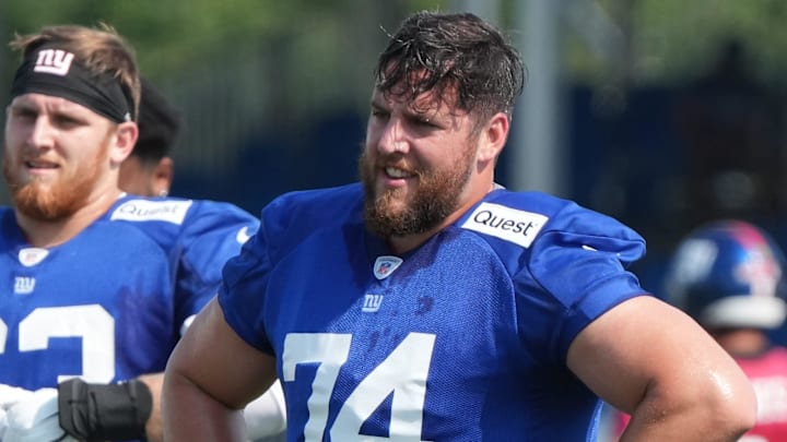New York Giants offensive lineman Greg Van Roten returns for another season with the team. New York Giants offensive lineman Greg Van Roten returns for another season with the team.