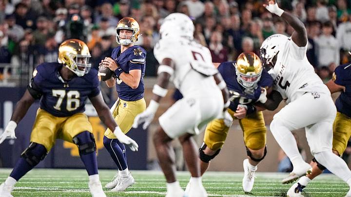 Notre Dame quarterback CJ Carr and the Fighting Irish get our nod as the 2026–27 college football national champions.