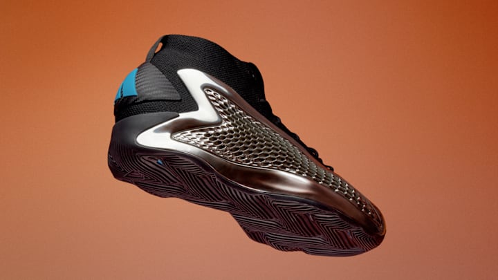 The adidas Anthony Edwards 1 Mid "Chrome" colorway.