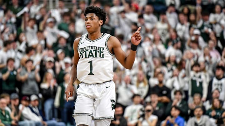 Michigan State's Jeremy Fears Jr. is looking to lead his team to a win as a major favorite on Sunday. Michigan State's Jeremy Fears Jr. is looking to lead his team to a win as a major favorite on Sunday.