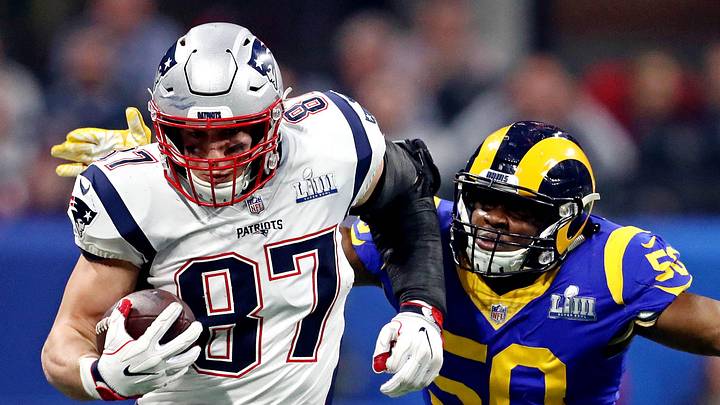 New England Patriots tight end Rob Gronkowski 