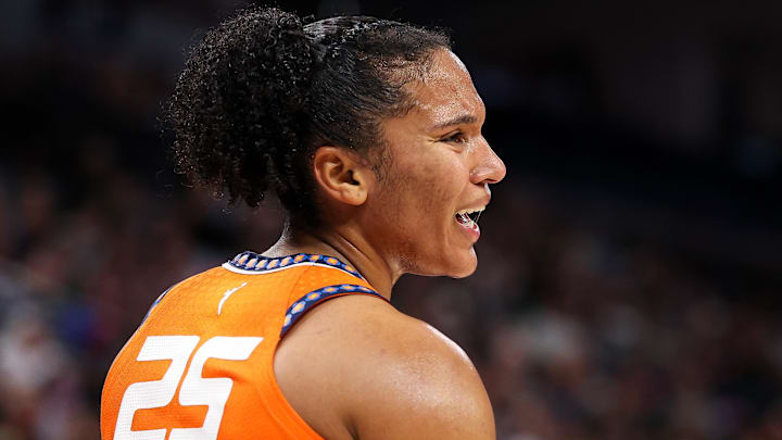 Oct 1, 2024; Minneapolis, Minnesota, USA; Connecticut Sun forward Alyssa Thomas (25) reacts during the second half of game two of the 2024 WNBA Semi-finals against the Minnesota Lynx at Target Center. Mandatory Credit: Matt Krohn-Imagn Images