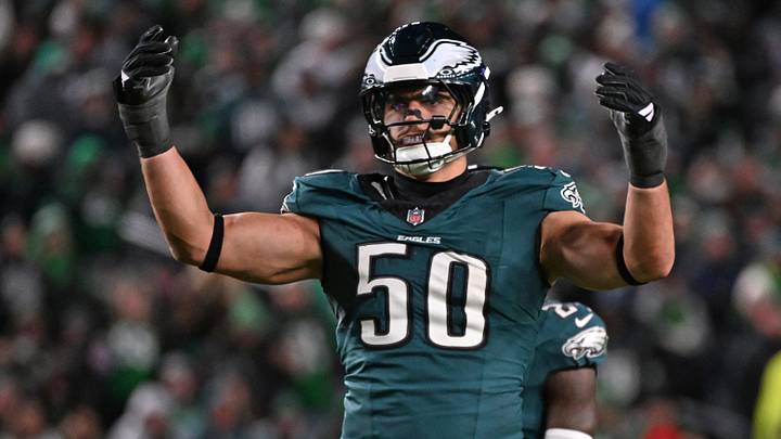 Philadelphia Eagles linebacker Jaelan Phillips (50) against the Detroit Lions 