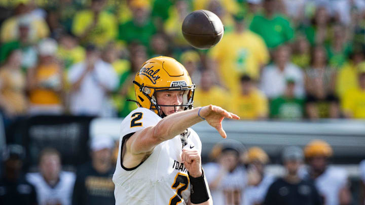 Idaho Vandals quarterback Jack Layne, now with the New Mexico Lobos. Idaho Vandals quarterback Jack Layne, now with the New Mexico Lobos.
