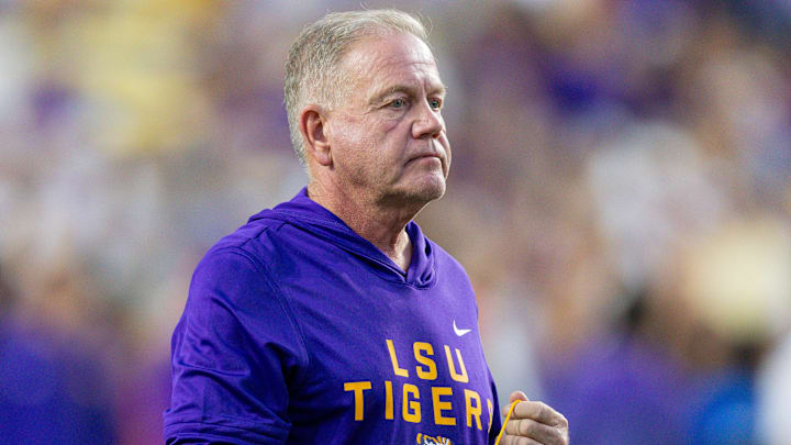 LSU Tigers head coach Brian Kelly LSU Tigers head coach Brian Kelly