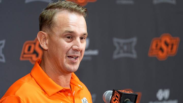 Oklahoma State head coach Eric Morris. Oklahoma State head coach Eric Morris.