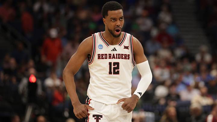 Mar 20, 2026; Tampa, FL, USA; Texas Tech Red Raiders forward Donovan Atwell (12) celebrates in the second half against the Akron Zips during a first round game of the men's 2026 NCAA Tournament at Benchmark International Arena. Mandatory Credit: Nathan Ray Seebeck-Imagn Images Mar 20, 2026; Tampa, FL, USA; Texas Tech Red Raiders forward Donovan Atwell (12) celebrates in the second half against the Akron Zips during a first round game of the men's 2026 NCAA Tournament at Benchmark International Arena. Mandatory Credit: Nathan Ray Seebeck-Imagn Images