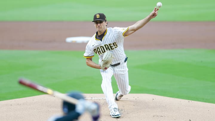 San Diego Padres starting pitcher Kyle Hart (68) throws a pitch during the first inning against the Colorado Rockies at Petco Park.