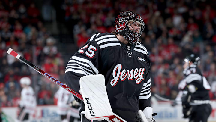 Devils goalie Jacob Markstrom (#25)