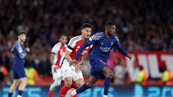 Ousmane Dembélé durante la victoria del PSG frente al Arsenal Ousmane Dembélé durante la victoria del PSG frente al Arsenal