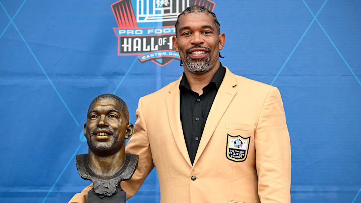 Julius Peppers at 2024 Pro Football Hall of Fame Enshrinement Ceremony