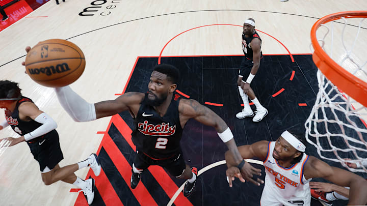 Deandre Ayton (left), Portland Trail Blazers