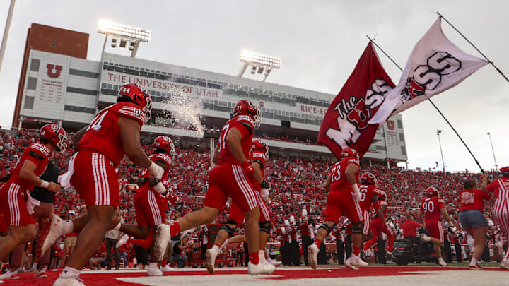 The Utah Utes take on the Texas Tech Red Raiders in a Big 12 showdown at Rice-Eccles Stadium. The Utah Utes take on the Texas Tech Red Raiders in a Big 12 showdown at Rice-Eccles Stadium.