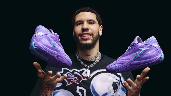 LaMelo Ball debuts the PUMA MB.06 "Shooting Star" colorway.