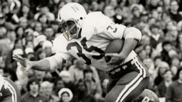 Jeff Kinney scored four touchdowns in Nebraska's 35-31 win over Oklahoma in 1971.