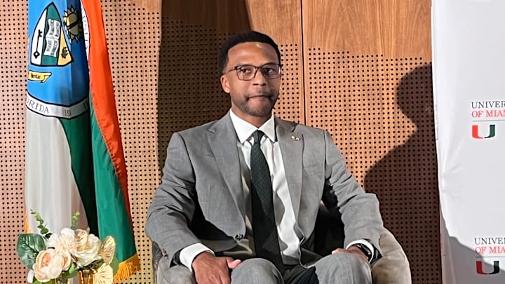 Jai Lucas getting introduced as the newest Miami Hurricanes Head Coach