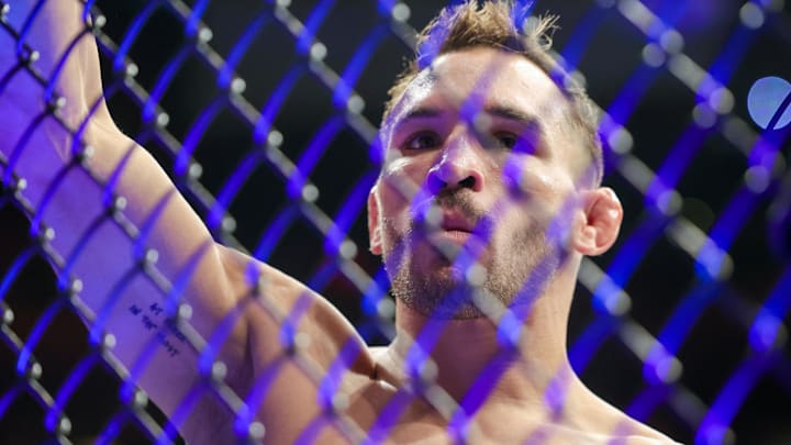 Nov 12, 2022; New York, NY, USA; Michael Chandler (before his bout against Dustin Poirier during UFC 281 at Madison Square Garden. 