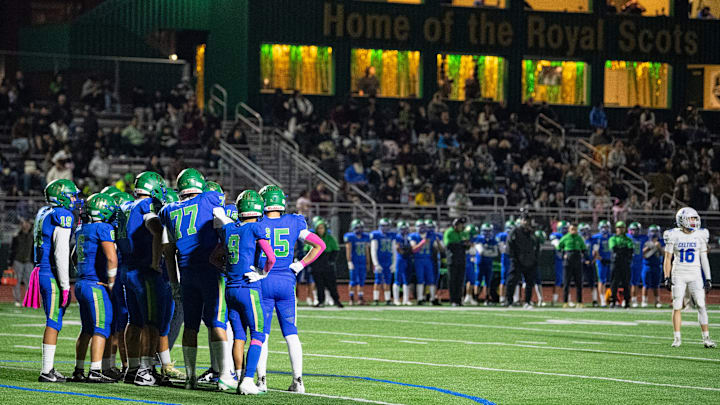 McKay high school huddle