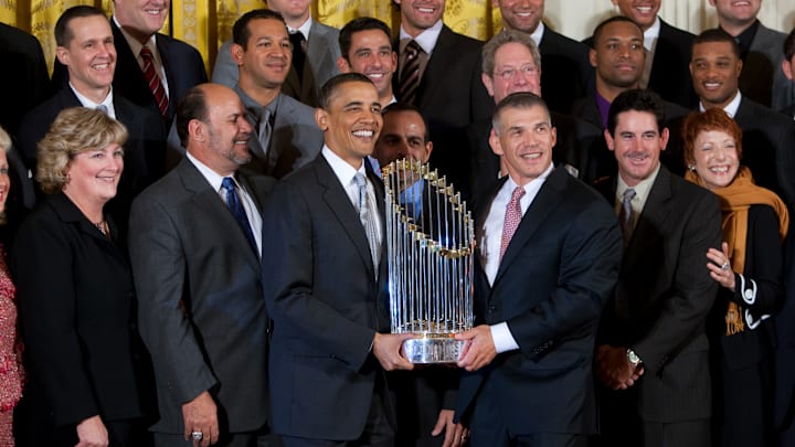 USA - Politics - New York Yankees Visit the White House