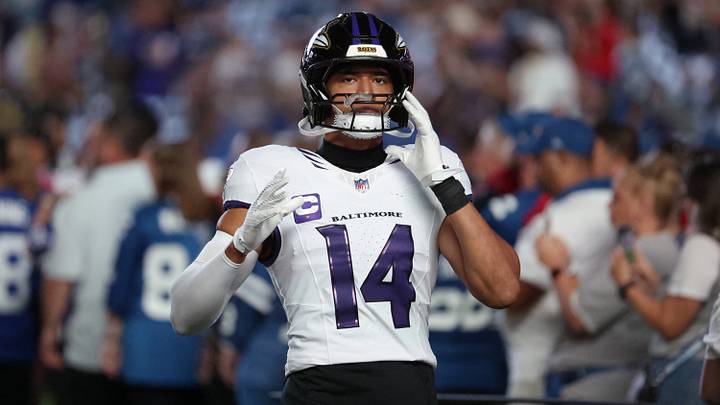 Sep 13, 2026; Indianapolis, Indiana, USA; Baltimore Ravens safety Kyle Hamilton (14) takes the field to face the Indianapolis Colts at Lucas Oil Stadium. Mandatory Credit: Trevor Ruszkowski-Imagn Images Sep 13, 2026; Indianapolis, Indiana, USA; Baltimore Ravens safety Kyle Hamilton (14) takes the field to face the Indianapolis Colts at Lucas Oil Stadium. Mandatory Credit: Trevor Ruszkowski-Imagn Images