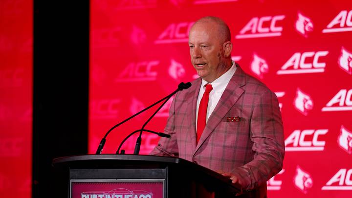 Louisville head coach Jeff Brohm speaks at the 2026 ACC Football Kickoff Louisville head coach Jeff Brohm speaks at the 2026 ACC Football Kickoff